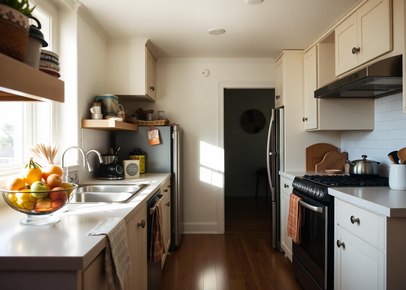 Bright, organized residential kitchen